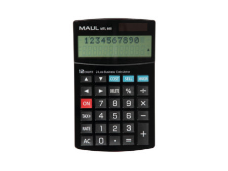MAUL Calculatrice de bureau MTL 16, 12 chiffres, noir