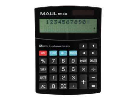 MAUL Calculatrice de bureau MTL 800, 12 chiffres, noir