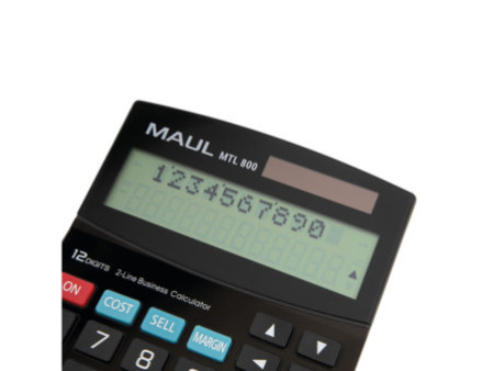 MAUL Calculatrice de bureau MTL 800, 12 chiffres, noir