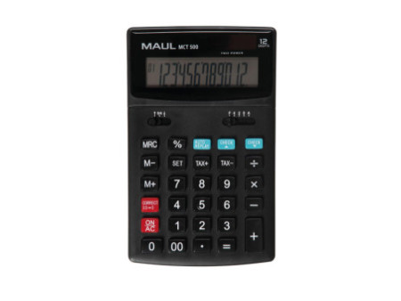 MAUL Calculatrice de bureau MCT 500, 12 chiffres, noir