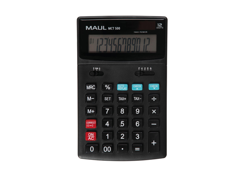 MAUL Calculatrice de bureau MCT 500, 12 chiffres, noir