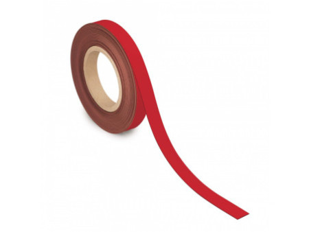 MAUL Ruban magnétique, 20 mm x 10 m, épaisseur: 1 mm, rouge