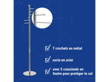 MAUL Portemanteau MAULcalima, hauteur: 1.770 mm, argent