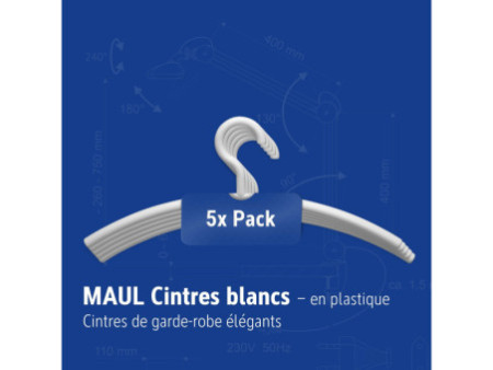 MAUL Cintre, en plastique, blanc