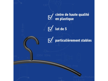 MAUL Cintre, en plastique, noir