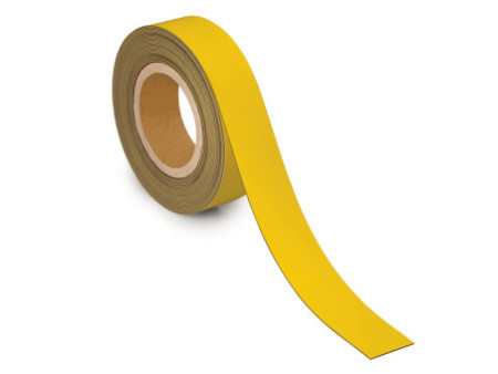 MAUL Ruban magnétique, 40 mm x 10 m, épaisseur: 1 mm, jaune