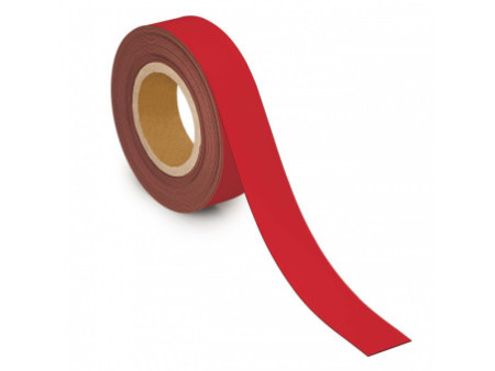 MAUL Ruban magnétique, 40 mm x 10 m, épaisseur: 1 mm, rouge