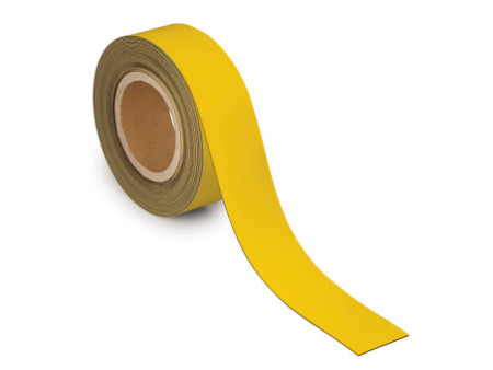 MAUL Ruban magnétique, 50 mm x 10 m, épaisseur: 1 mm, jaune