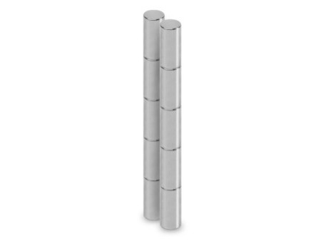 MAUL Aimant néodyme en forme de pastille, 5 mm, argent