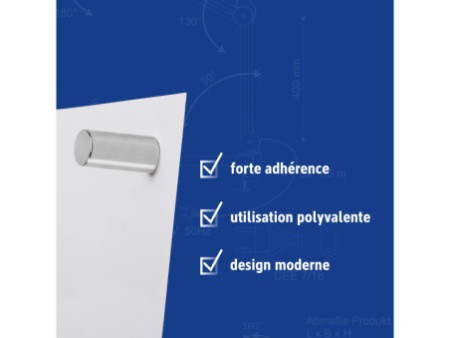 MAUL Aimant néodyme en forme de pastille, 5 mm, argent