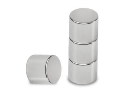 MAUL Aimant néodyme en forme de pastille, 12 mm, argent