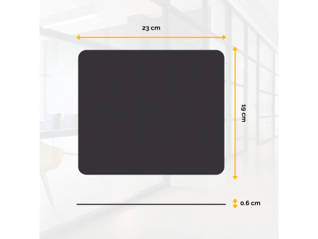 Fellowes tapis de souris standard, en polyestère, noir