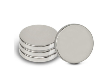 MAUL Aimant néodyme en forme de pastille, 20 mm, argent