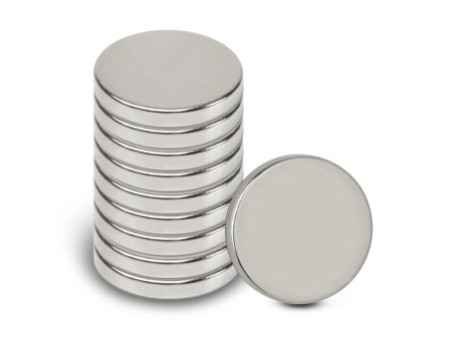 MAUL Aimant néodyme en forme de pastille, 20 mm, argent