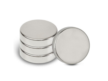 MAUL Aimant néodyme en forme de pastille, 20 mm, argent