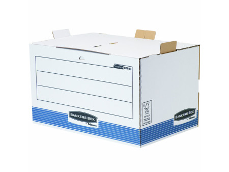 Fellowes Caisse d'archives Bankers Box, blanc/bleu