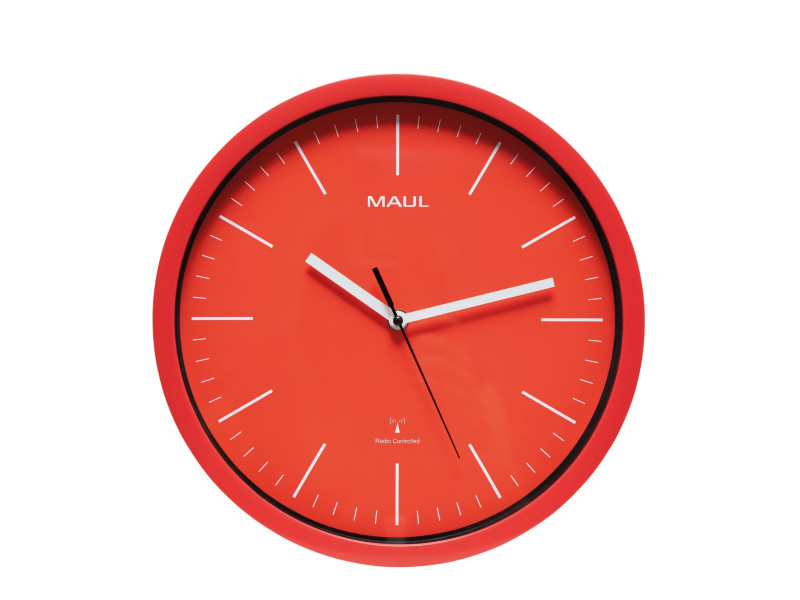 MAUL Horloge murale MAULjumb, diamètre: 305 mm, rouge