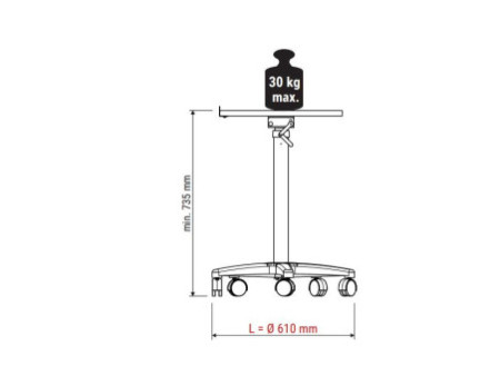 MAUL Tablette de projection MAULpro, anthracite
