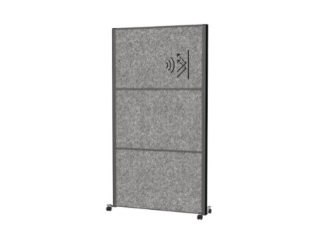 MAUL Système de cloison MAULconnecto, 3x acoustique gris
