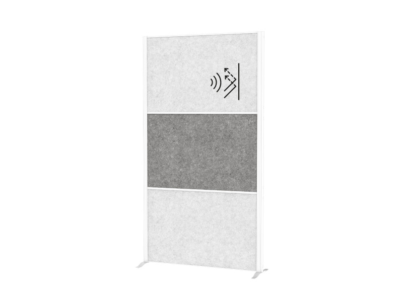 MAUL Système de cloison MAULconnecto, 3x acoustique gris