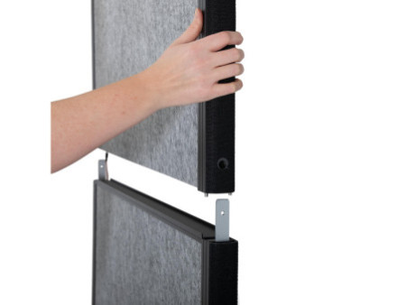 MAUL Système de cloison MAULconnecto Uplight, gris foncé