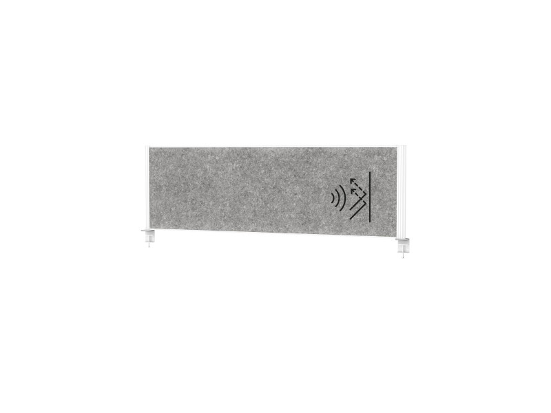 MAUL Système de cloison de bureau MAULconnecto, blanc / gris