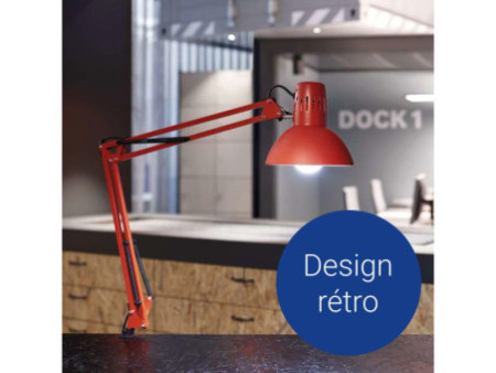 MAUL Lampe de bureau à LED MAULstudy, avec pince, rouge
