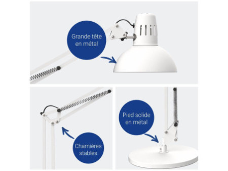 MAUL Lampe de bureau à LED MAULstudy, avec pied, blanc