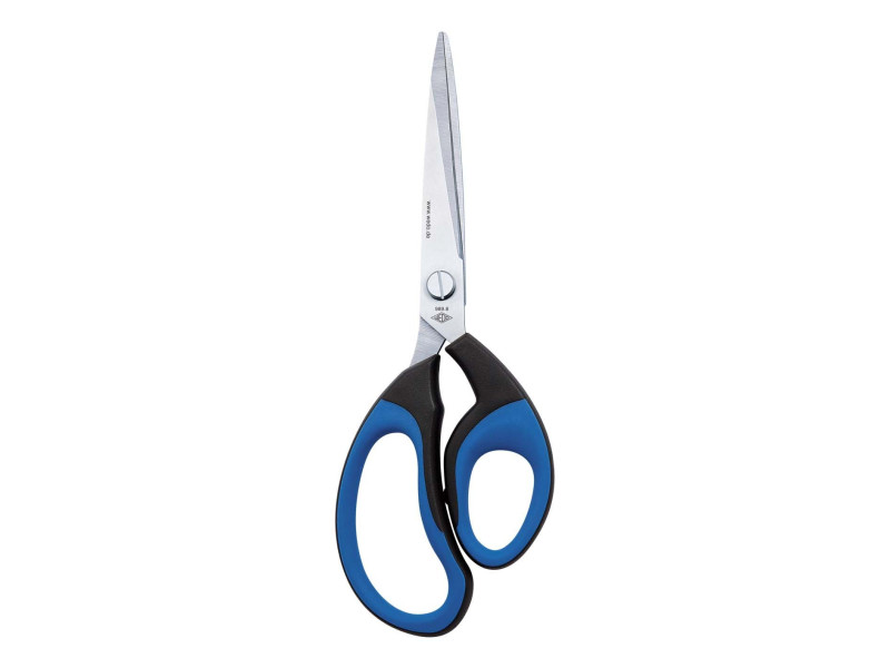WEDO Ciseaux Soft-Cut, pointu, longueur: 210 mm, noir/bleu