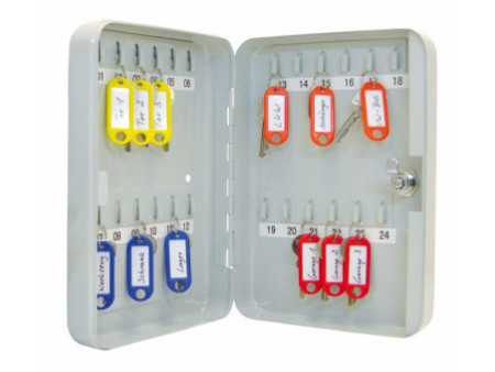 WEDO Armoire à clés pour 24 clés, gris clair