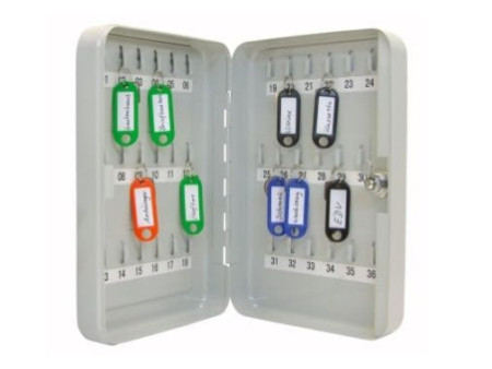 WEDO Armoire à clés pour 36 clés, gris clair