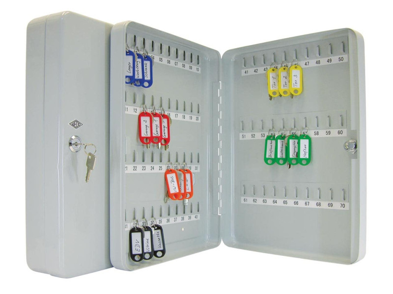 WEDO Armoire à clés pour 70 clés, gris clair