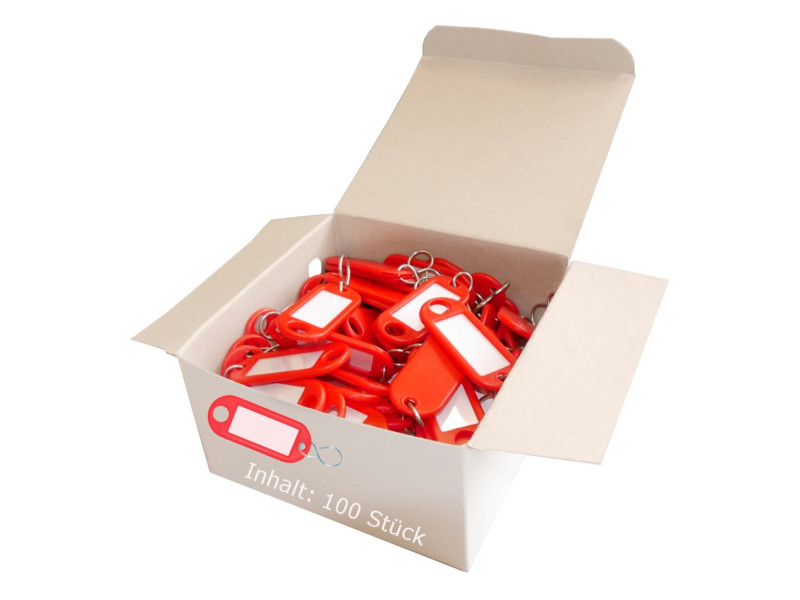 WEDO Porte-clés avec crochet en S, grand paquet, rouge