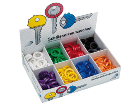 WEDO Couvre-têtes pour clé, présentoir 200 pièces, assorti