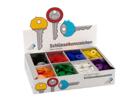 WEDO Protections rondes pour clés, présentoir de 200