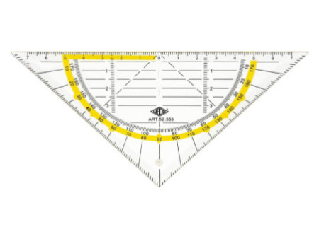 WEDO Equerre géométrique, flexible, hypoténuse 160 mm