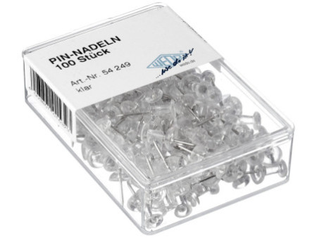WEDO Punaises, transparent, grand paquet