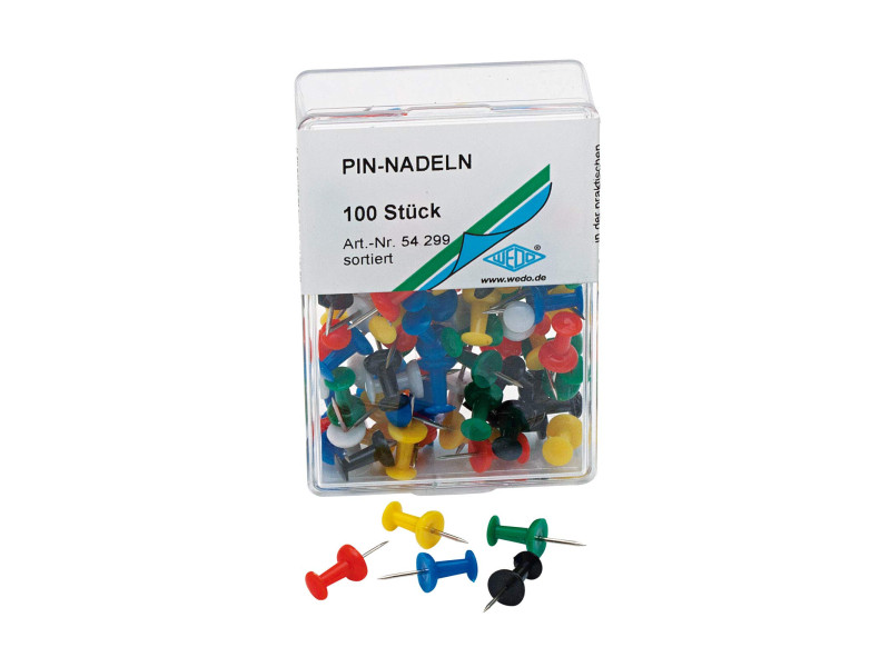 WEDO Punaise, assorti, grand paquet