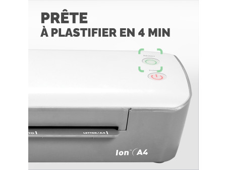 Fellowes Plastifieuse Ion format A4, blanc/gris