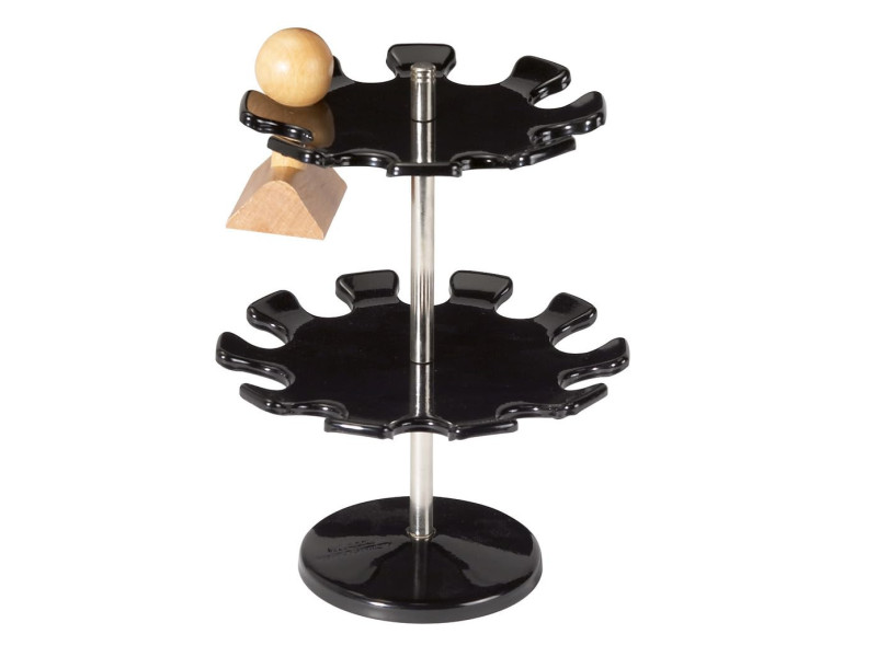 MAUL Porte-timbres rond, 18 tampons, 2 étages, noir