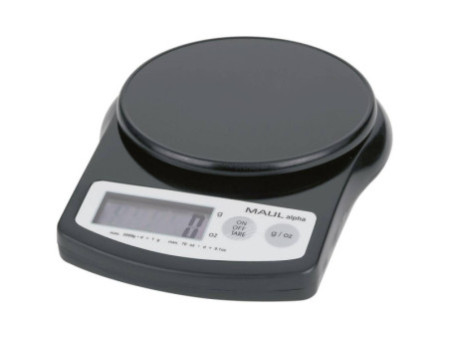 MAULalpha Pèse-lettres, capacité: 2.000 g, noir, alimenté