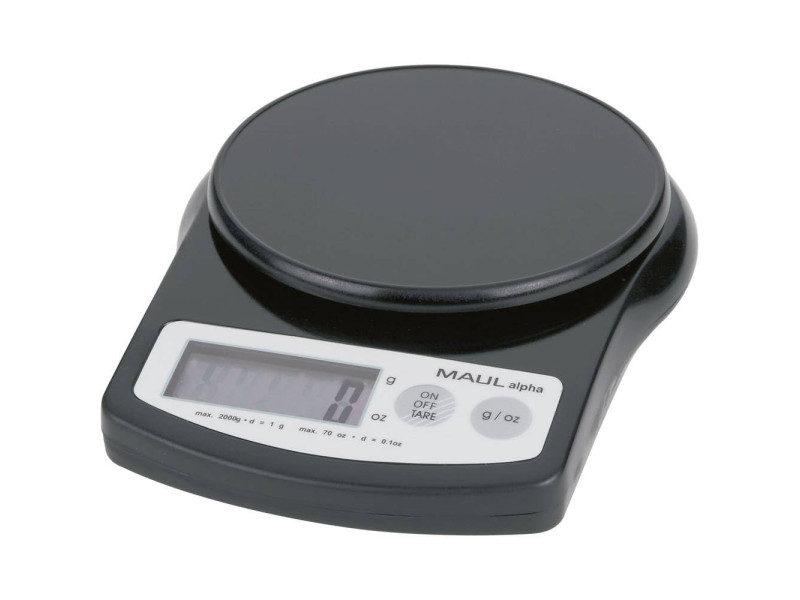 MAULalpha Pèse-lettres, capacité: 2.000 g, noir, alimenté