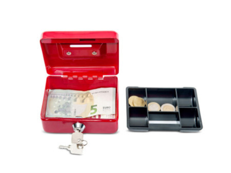 MAUL Caisse à monnaie avec fente, rouge