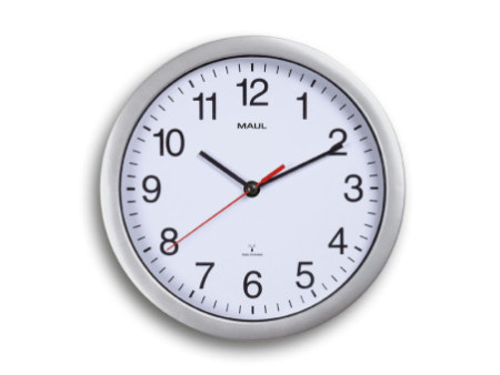 MAUL Horloge murale/horloge radio MAULrun, diamètre: 250 mm