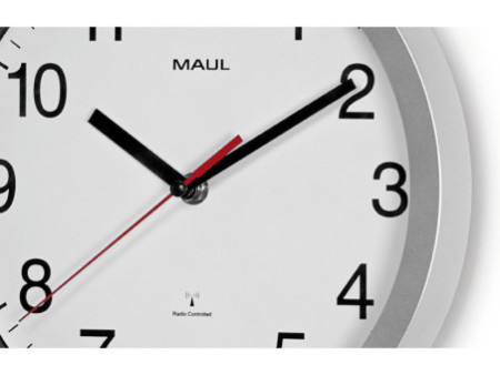 MAUL Horloge murale/horloge radio MAULrun, diamètre: 250 mm
