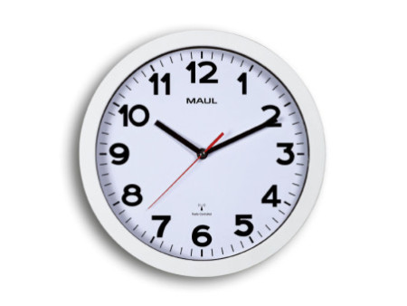 MAUL Horloge murale/radio pilotée MAULstep, diamètre: 300mm