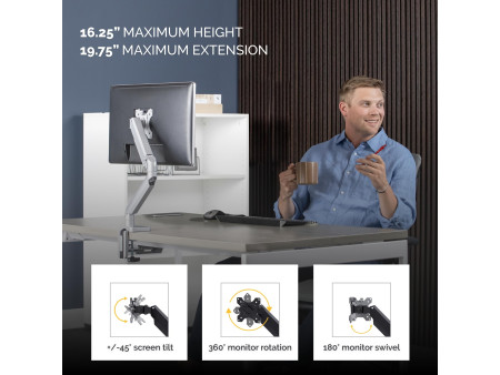 Fellowes Bras porte-écran Platinum Series, argent