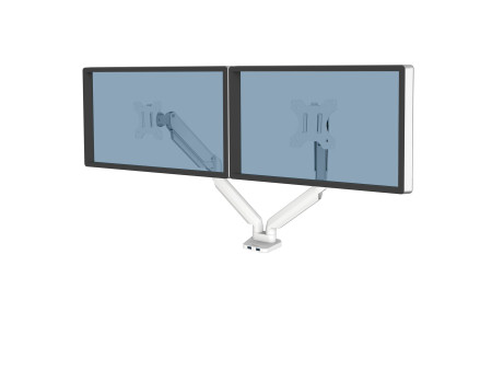 Fellowes Bras porte-écrans double Platinum Series, blanc