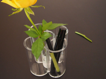 MAUL Pot à crayons, 5 compartiments, transparent