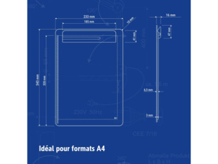 MAUL Porte-bloc MAULgo uni Recycling, A4, blanc